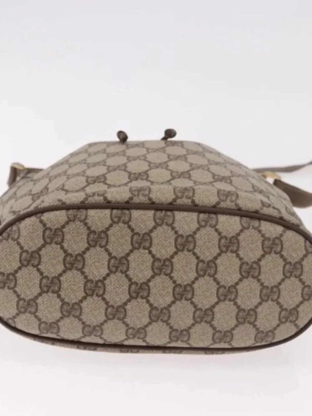 GUCCI GG Supreme Purse Shoulder Bag PVC Beige Gold 001 115 6179 4023 Auth 187851